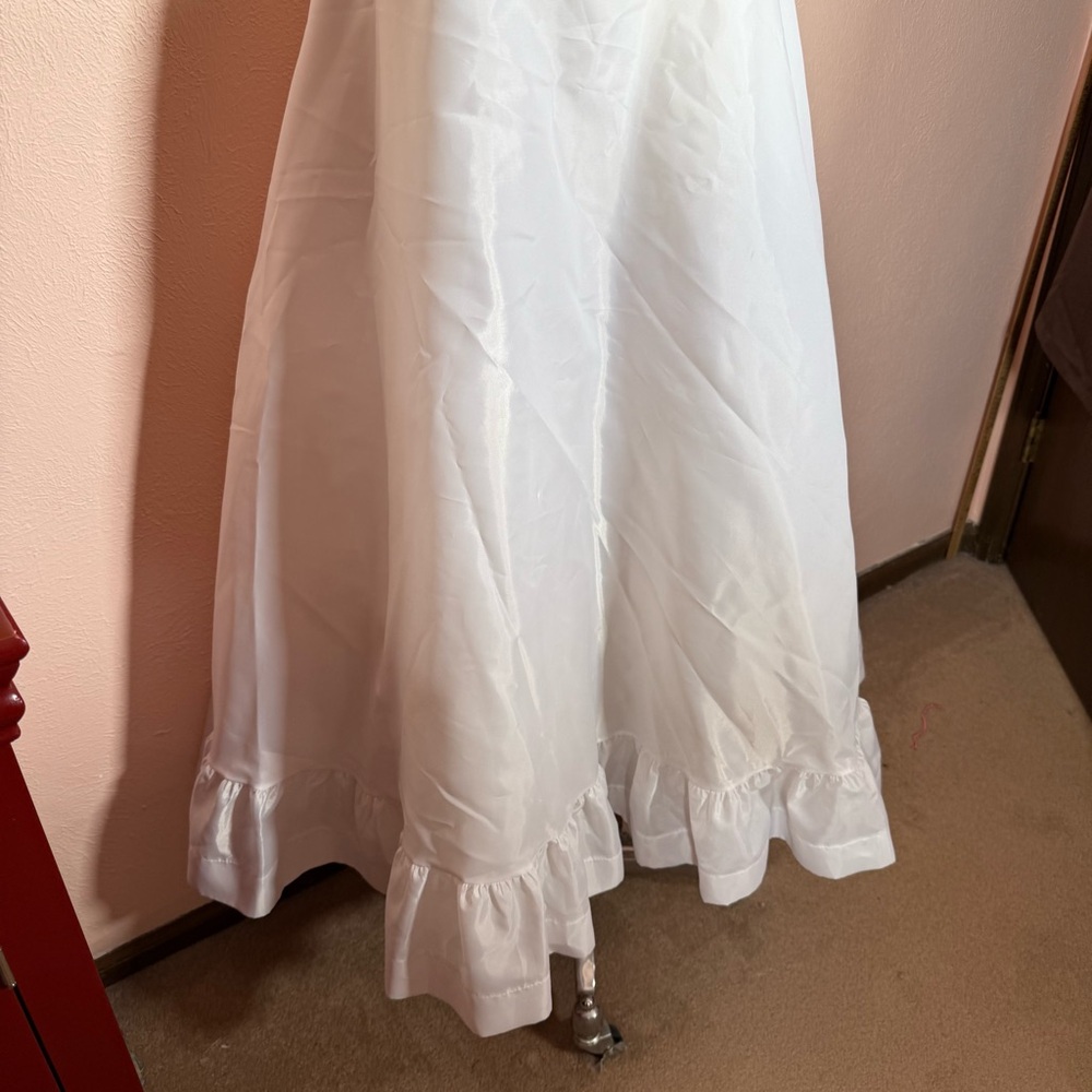 Vintage 1940 50 Retro High Waisted Full A-line Crinoline Long Slip Skirt - Picture 6 of 17